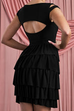 Load image into Gallery viewer, FRILLED MINI DRESS CUTOUT OPEN BACK
