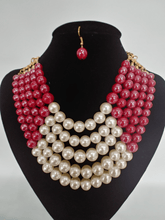 Load image into Gallery viewer, PEARL NECKLACE SET - COLOR BLOCK
