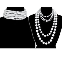 Load image into Gallery viewer, 3in1 CHOKER &amp; 5 STRAND PEARLS

